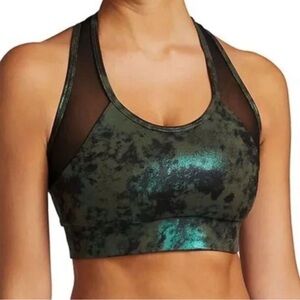 Heroine Sport - Sports Bra Green Metallic Size S. Fits XS.